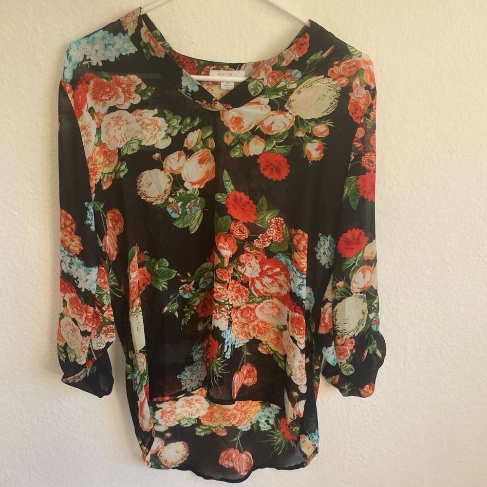 Amisu floral blouse size xs